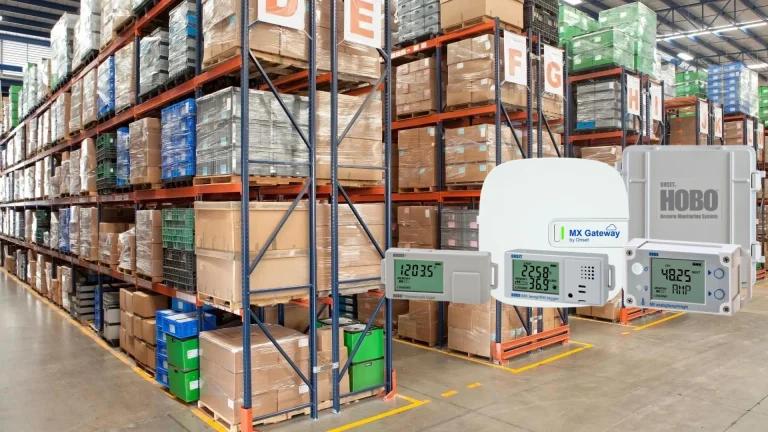 Pemantauan suhu dan kelembaban di gudang